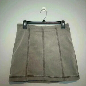 Free People Womens Gray Skirt Elastic Waist (Waist-29'')